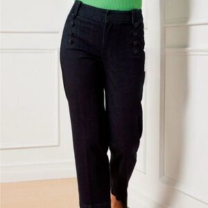 NWT Talbots Sailor Jeans Marina Dark Blue Wash Cropped Jeans size 20Wp